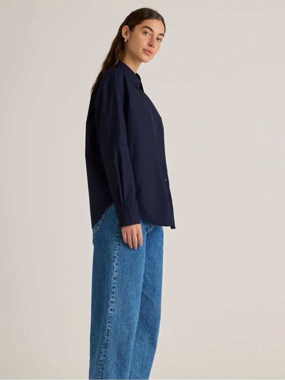Quince 100% Organic Cotton Poplin Long Sleeve Boyfriend Shirt - Picture 2 of 10
